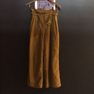 American Eagle high waist wide leg linen pants